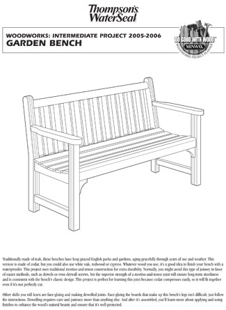 Garden Bench Plan